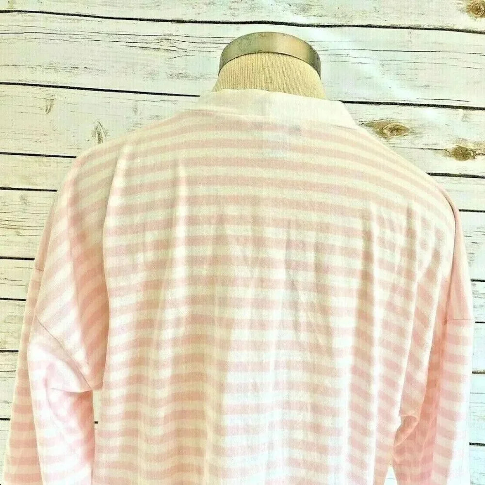 CURRENTS Women Long Sleeve Button Down Striped V-Neck Cardigan Top Size Medium - Picture 4 of 12